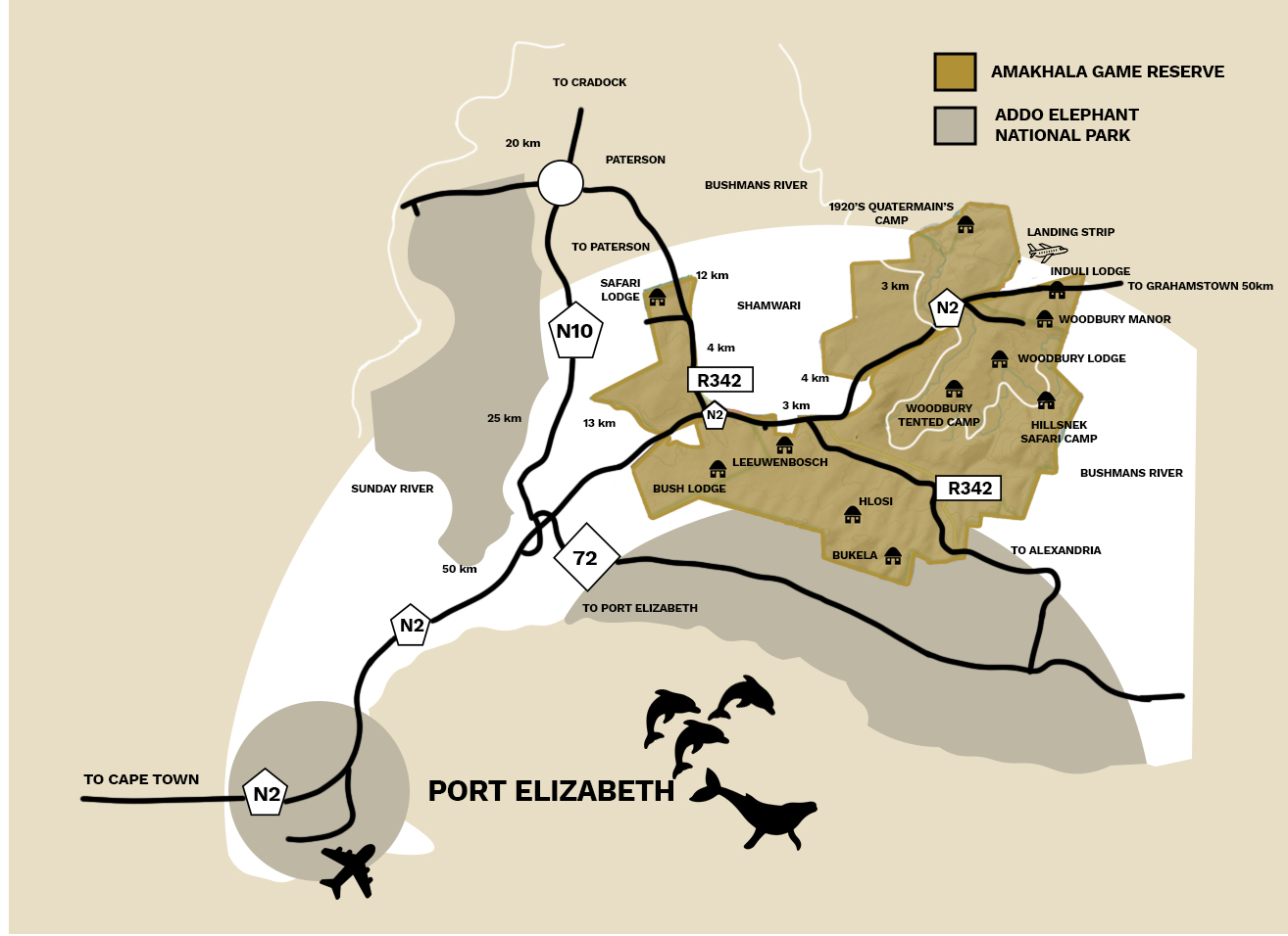 Amakhala Game Reserve Map